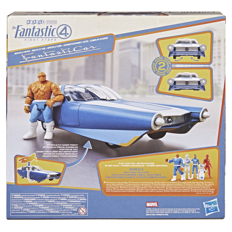 Marvel Studios The Fantastic Four Epic World of Action Hover & Cruise Fantasticar, Figure and Toy Car Set