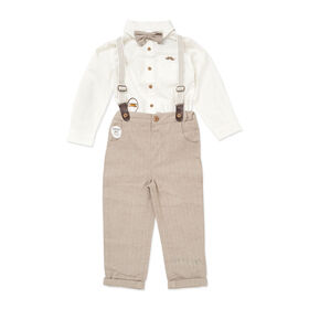 Little Gent Ensemble de bretelles gris 12 mois