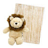 Couverture polaire avec jouet Lion beige