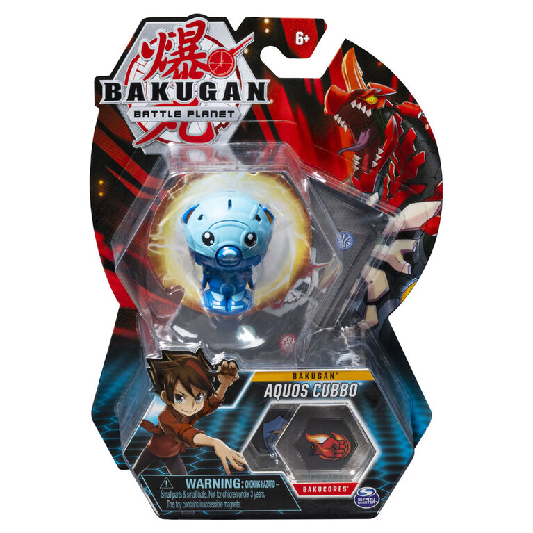 Bakugan, Aquos Cubbo, 2-inch Tall Collectible Action Figure and Trading Card