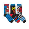Marvel - Boys 3 Pack Crew Sock - Spiderman, Assorted, 2-6 Year