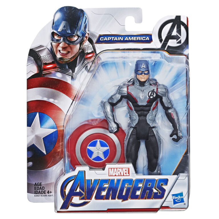 Marvel Avengers : Phase finale - Figurine Captain America de 15 cm avec costume d'équipe.