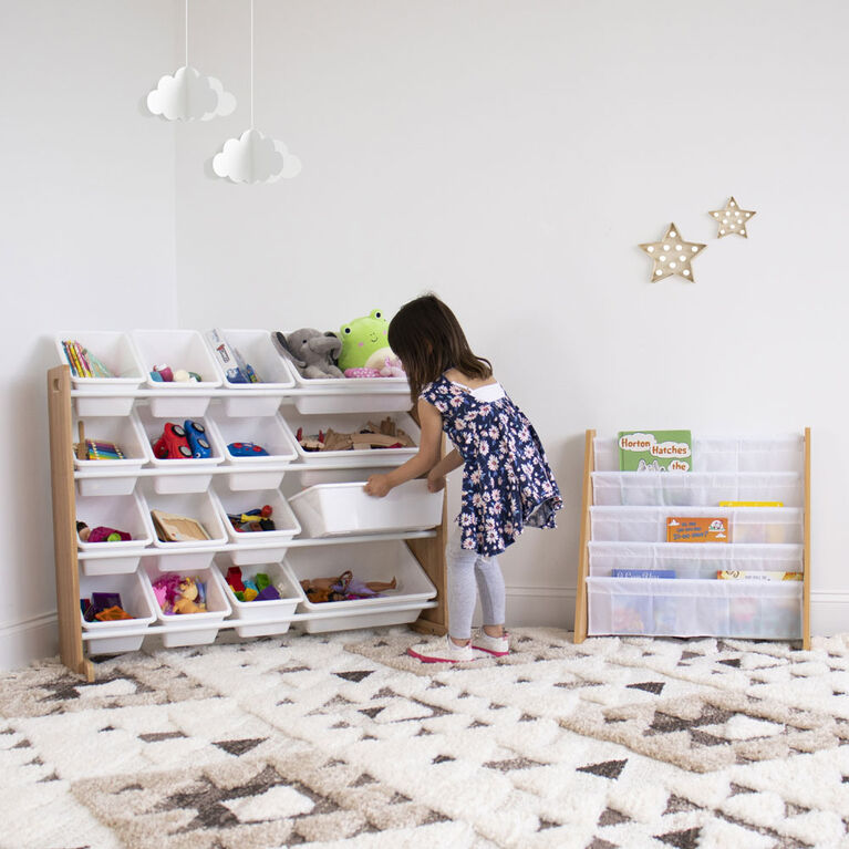 Toy Organizer with 16 Bins, Natural