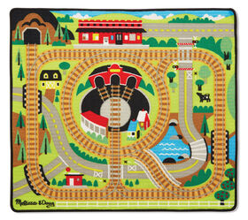 Tapis de train autour des rails de Melissa & Doug - les motifs peuvent varier