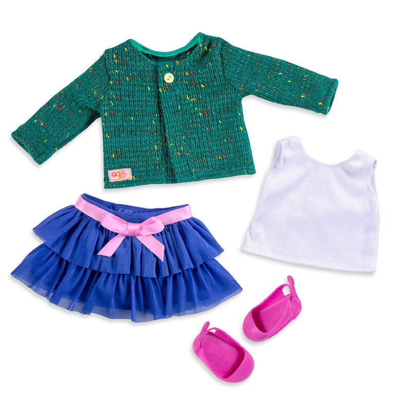 Our Generation, Bright And Brisk, Ruffle Skirt & Sweater Outfit for 18-inch Dolls