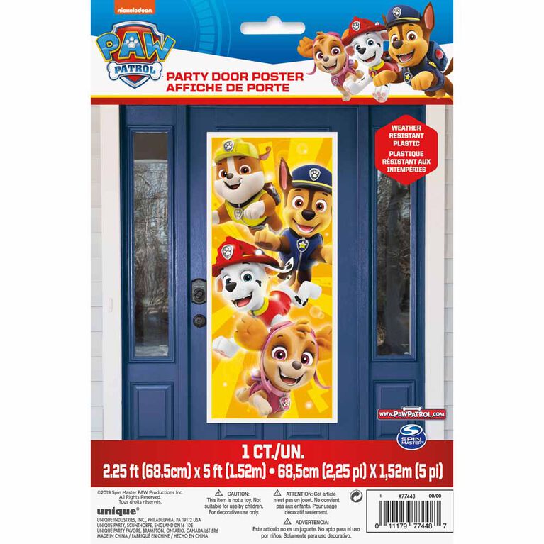 Paw Patrol Affiche de porte, 27" x 60"