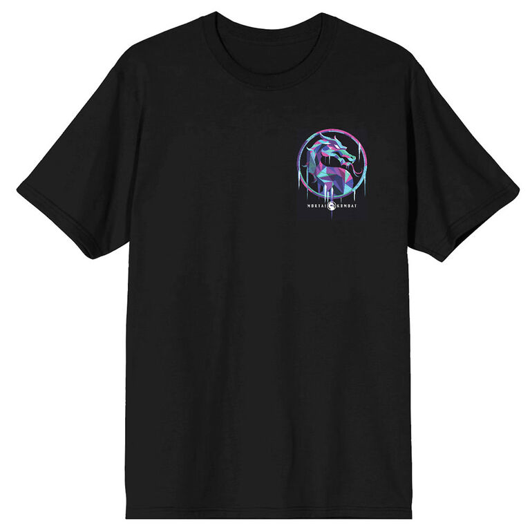 Mortal Kombat Logo Sub-Zero Big Face Mens Black T-Shirt 
