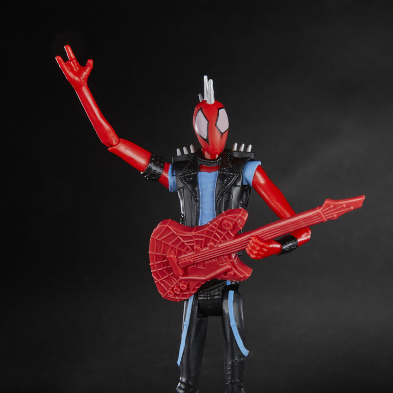 Marvel Spider-Man: Across the Spider-Verse Spider-Punk Toy, 6-Inch-Scale Action Figure with Accessory, Toy for Kids Ages 4 and Up