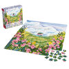Puzzles Spin Master, Iris en bord de mer, Puzzle de 500 pièces par l'artiste Laivi Põder représentant un paysage de fleurs, avec poster