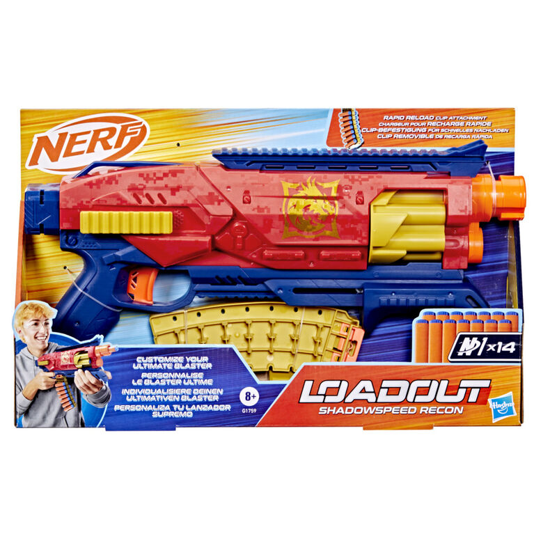 Nerf Loadout Shadowspeed Recon Blaster and 14 N1 Darts