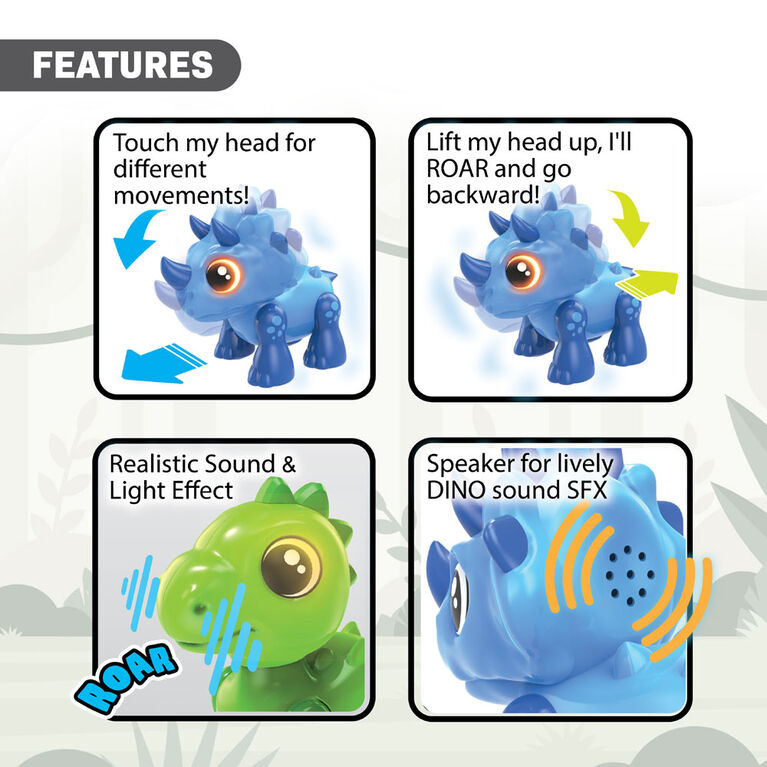 YCOO Dino Heads Up - Stegosaurus and Triceratops (One Selected At Random For Online Purchases)