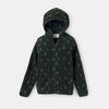 microfleece hooded zip-up jacket