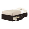 Spark Mate's Platform Storage Bed with 3 Drawers- Chocolate