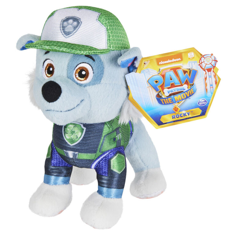 PAW Patrol, Movie Rocky Stuffed Animal Plush Toy, 8-inch