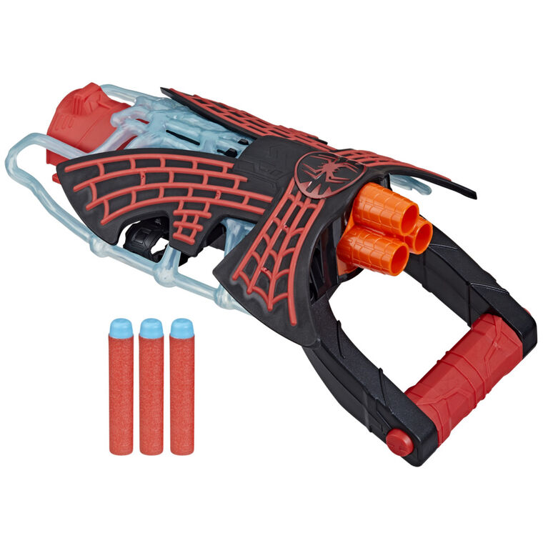 Marvel Spider-Man: Across the Spider-Verse Miles Morales Tri-Shot Web Dart Blaster