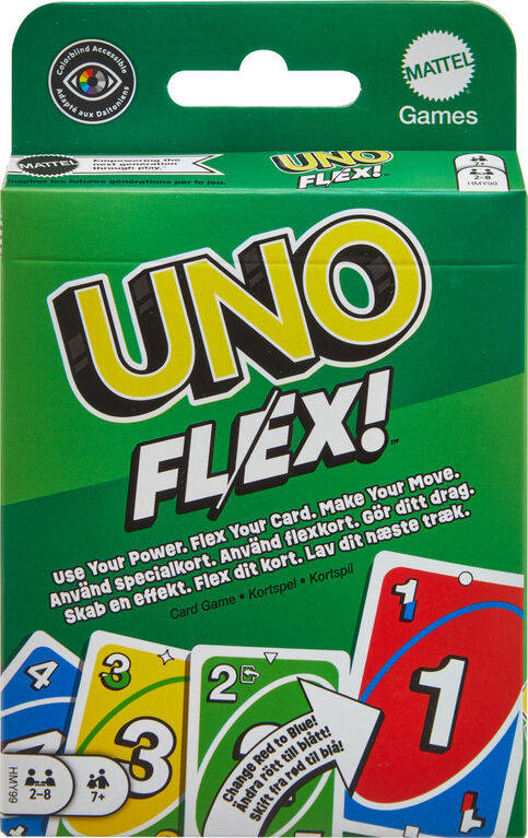 UNO Flex Card Game, Fun Games for Family and Game Nights