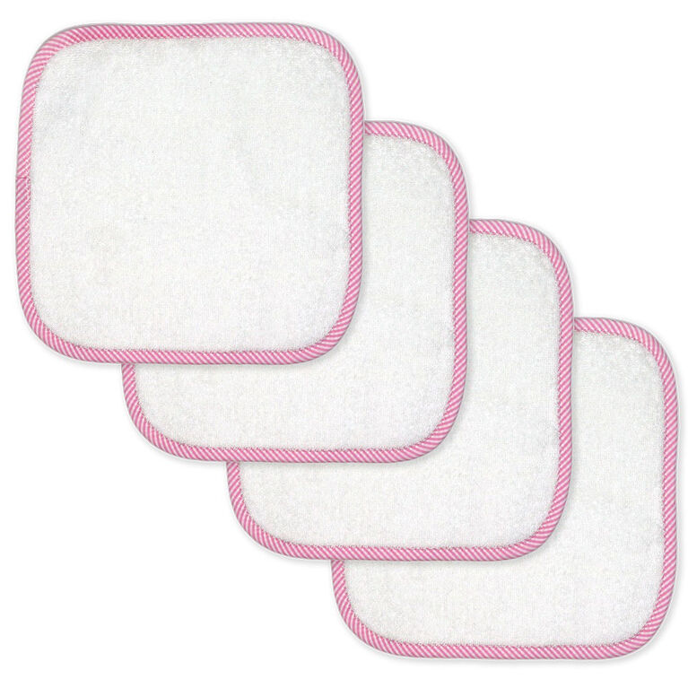 Pink Striped Bath Set