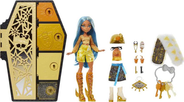 Monster High-Coffret Monstrueux Secrets Cleo de Nile Look Irisé