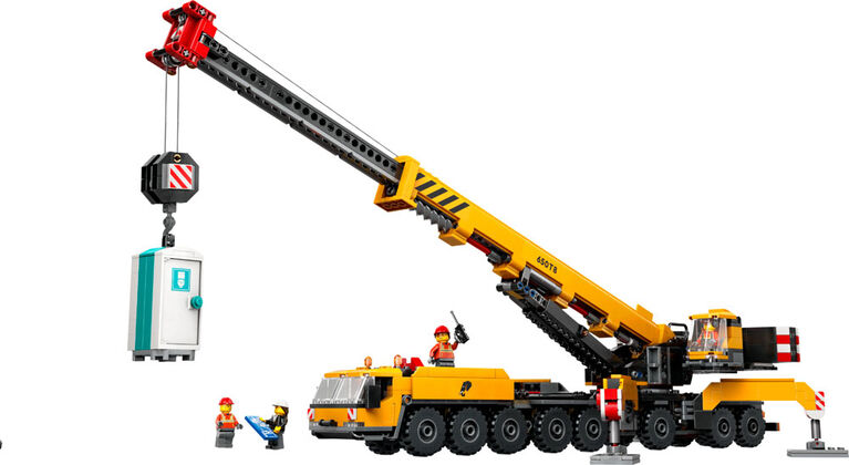 LEGO City Yellow Mobile Construction Crane Building Toy, Creative Birthday Gift for Kids, 60409