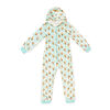Jesse & Lulu Lounge Fleece Onesie: Aqua Sloth Small