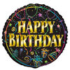 Birthday Brilliance Round Foil 18" - English Edition