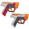 Nerf Pro Gelfire Dual Wield Pack, 2 blasters, tir sans amorçage, 5 000 billes Gelfire, 2 chargeurs-trémie 100 billes intégrés, 2 lunettes