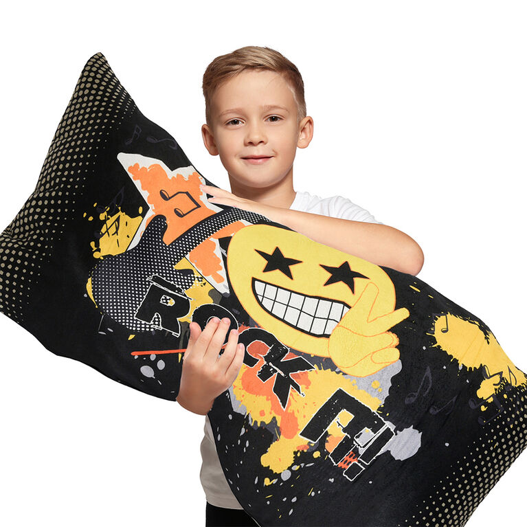 Emoji Plush Body Pillow 18"x36", Rock It