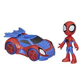 Marvel Spidey and His Amazing Friends Spidey Action Figure And Web-Crawler Vehicle