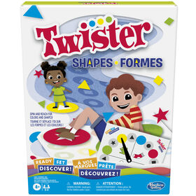 Ready Set Discover Twister Shapes Board Game With Playmat, Movement Game, Shapes and Color Matching for Preschoolers and Kids