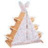 KidKraft Wood Book Nook Tent with 6 Shelves, Children's Bookcase, Caramel Ash Color