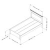 Libra Complete Bed with Headboard- Pure White