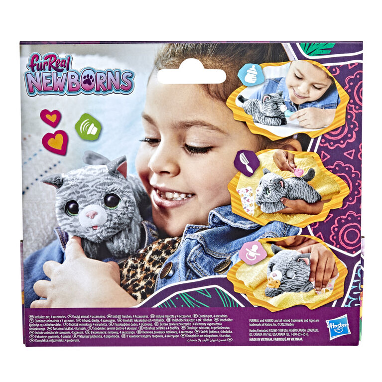 furReal Newborns Kitty Interactive Animatronic Plush Toy: Electronic Pet