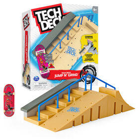 Tech Deck, Jump N' Grind X-Connect Park Creator, Customizable and Buildable Ramp Set with Exclusive Fingerboard