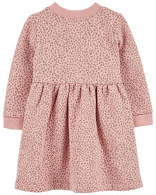 Carter's Leopard Fleece Dress Pink 