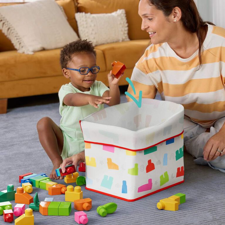 MEGA BLOKS Fisher-Price Animal Blocks Building Toy with Storage (250 Pieces) for Toddler