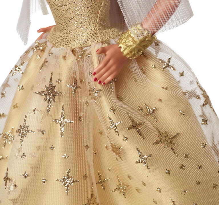 2023 Holiday Barbie Doll, Seasonal Collector Gift, Golden Gown