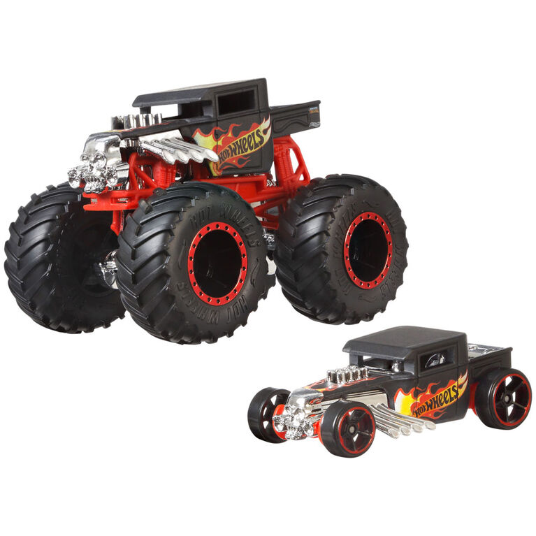 Hot Wheels - Monster Trucks - Échelle 1:64 - Coffret de 2 - Bone Shaker