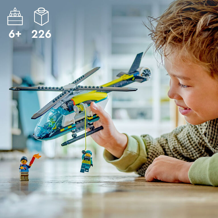 LEGO City L'hélicoptère de sauvetage d'urgence Ensemble de construction 60405