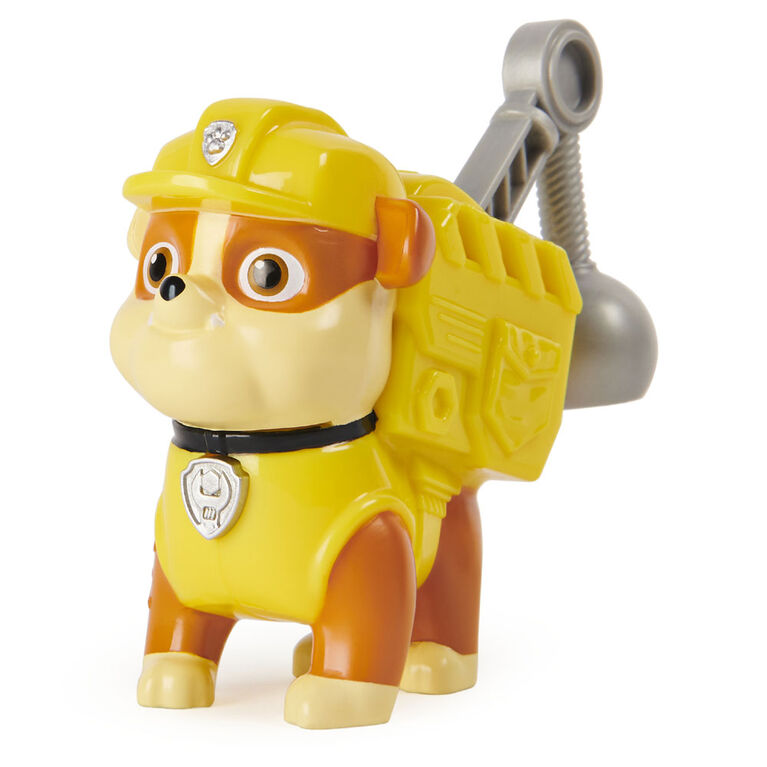 PAW Patrol, Action Pack Rubble Collectible Figure with Sounds and Phrases