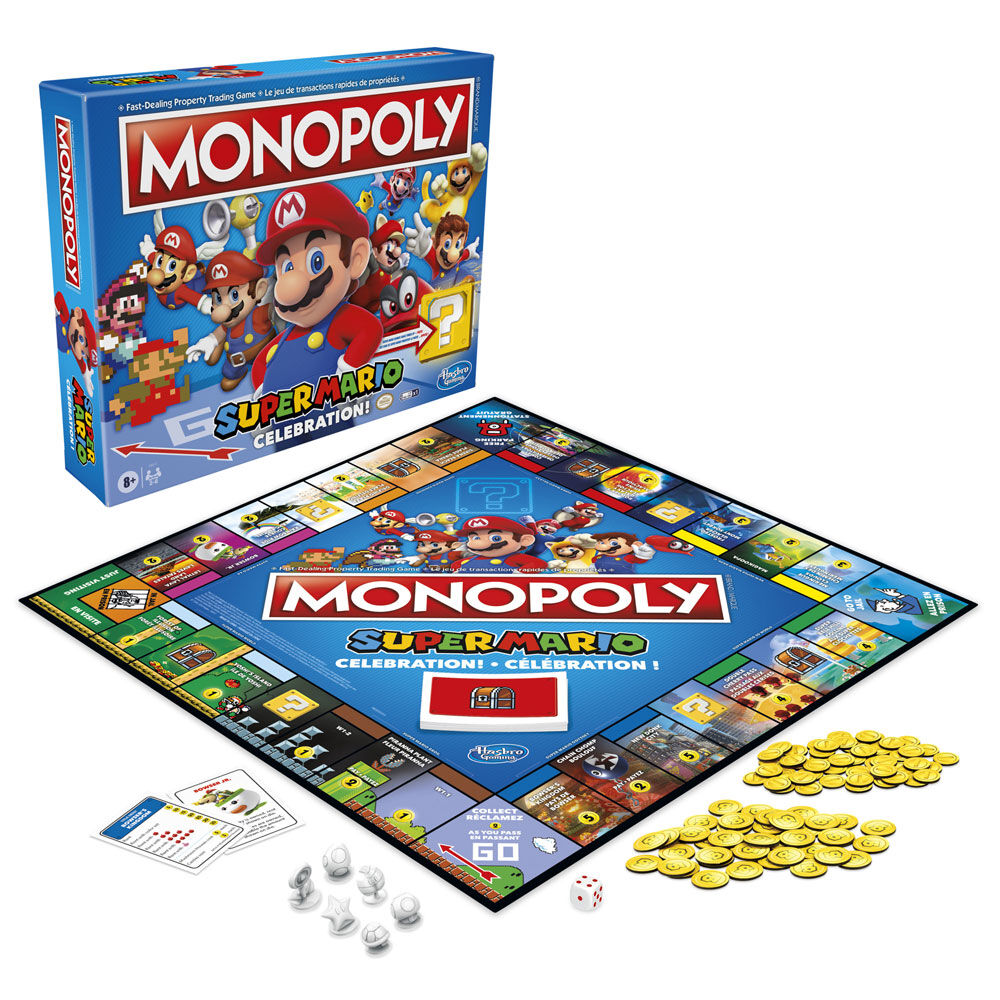 Monopoly Super Mario Celebration Edition Board Game for Super Mario Fans With Video Game Sound Effects