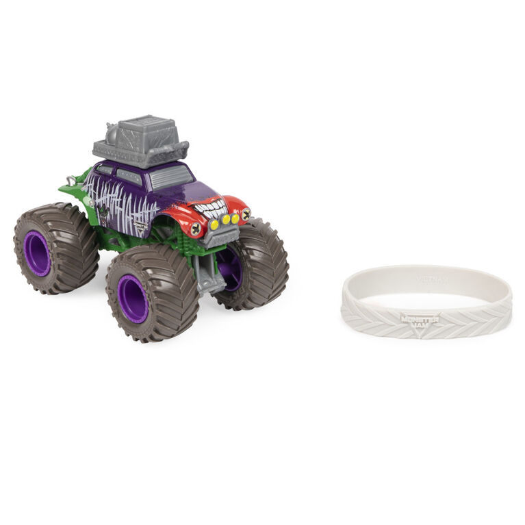 Monster Jam, Official Joker Monster Truck, Die-Cast Vehicle, Heroes and Villains Trucks Series, 1:64 Scale