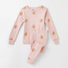 4 ans pyjama deux pièces à manches longues - imprimé rose pâle