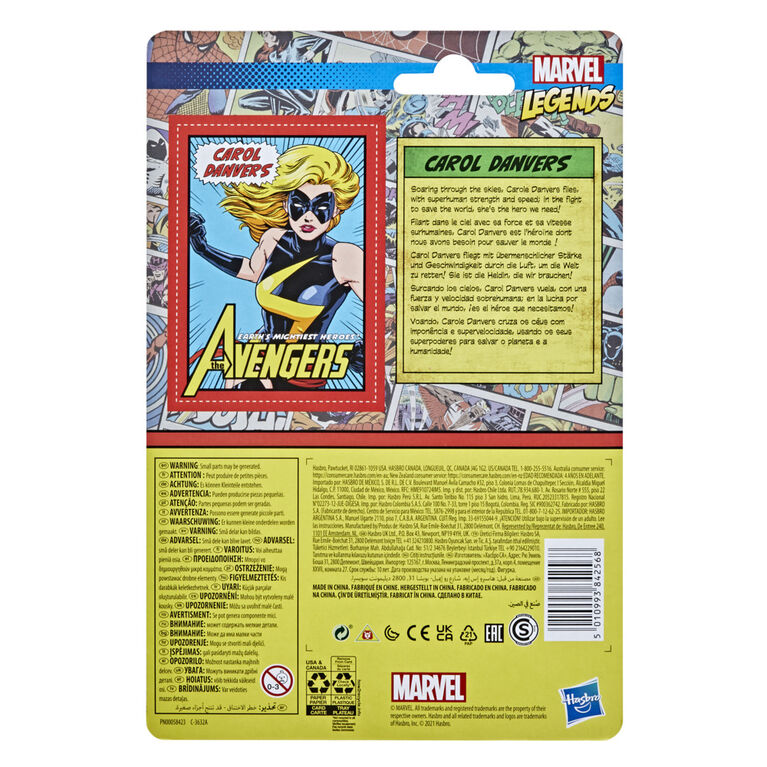 Hasbro Marvel Legends Series Retro 375 Collection Carol Danvers Action Figure