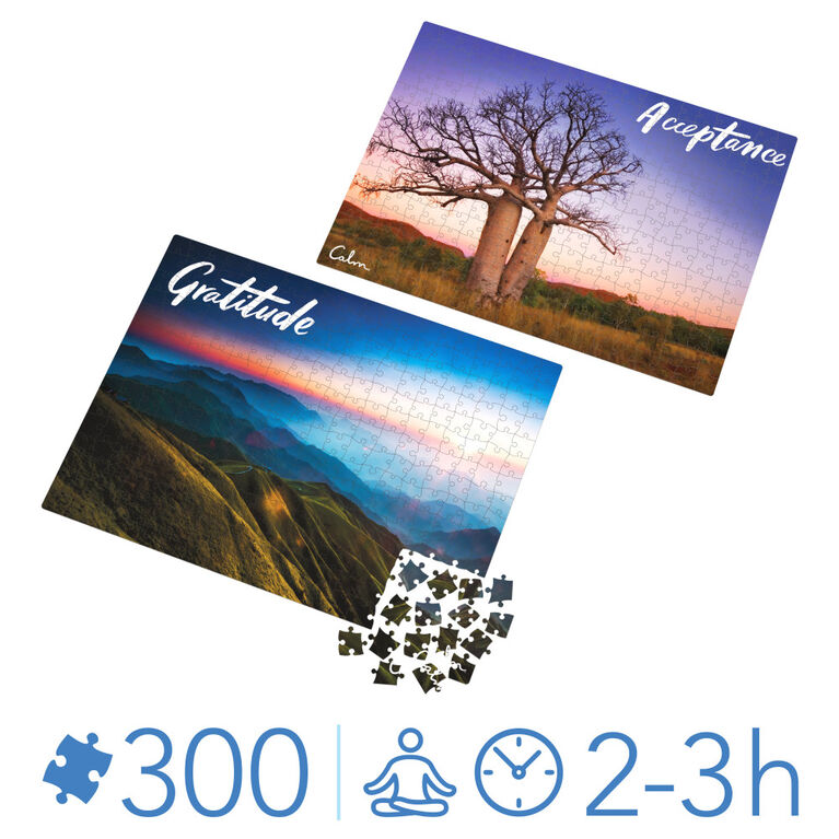 Calm Mindful Puzzle Collection 7-Pack for Relaxation, Stress Relief, and Mood Elevation