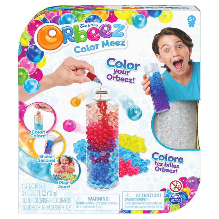 Orbeez, Kit d'activité Color Meez avec 400 billes Orbeez gonflées et 800 petites billes Orbeez à faire gonfler, colorer et personnaliser