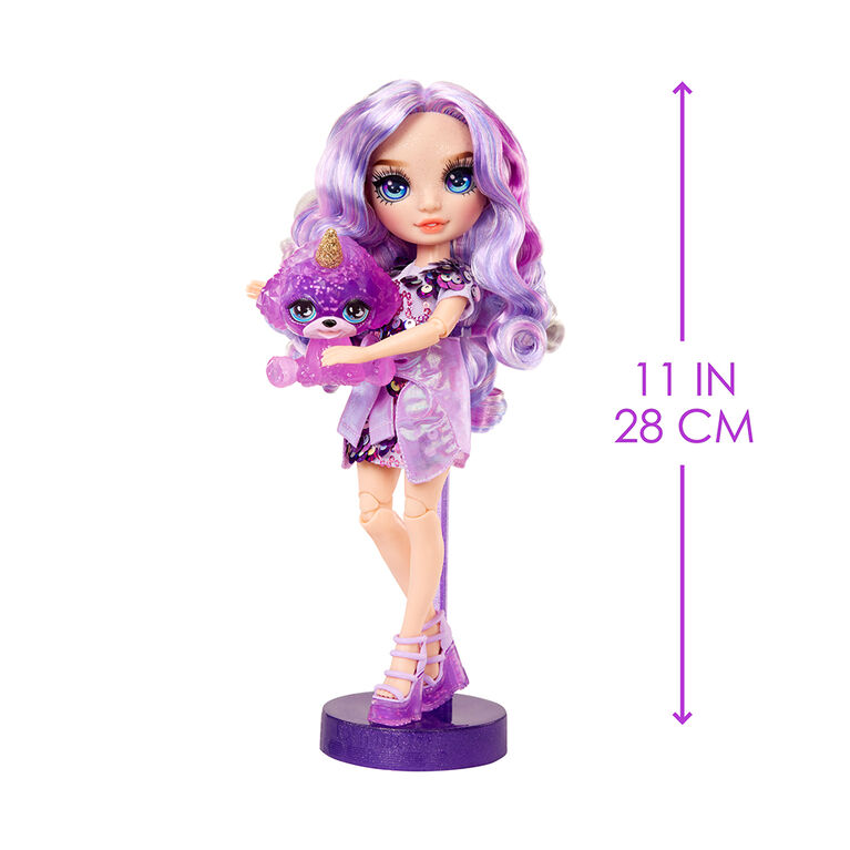Rainbow High Violet (Purple) with Slime Kit & Pet - Purple 11" Shimmer Doll