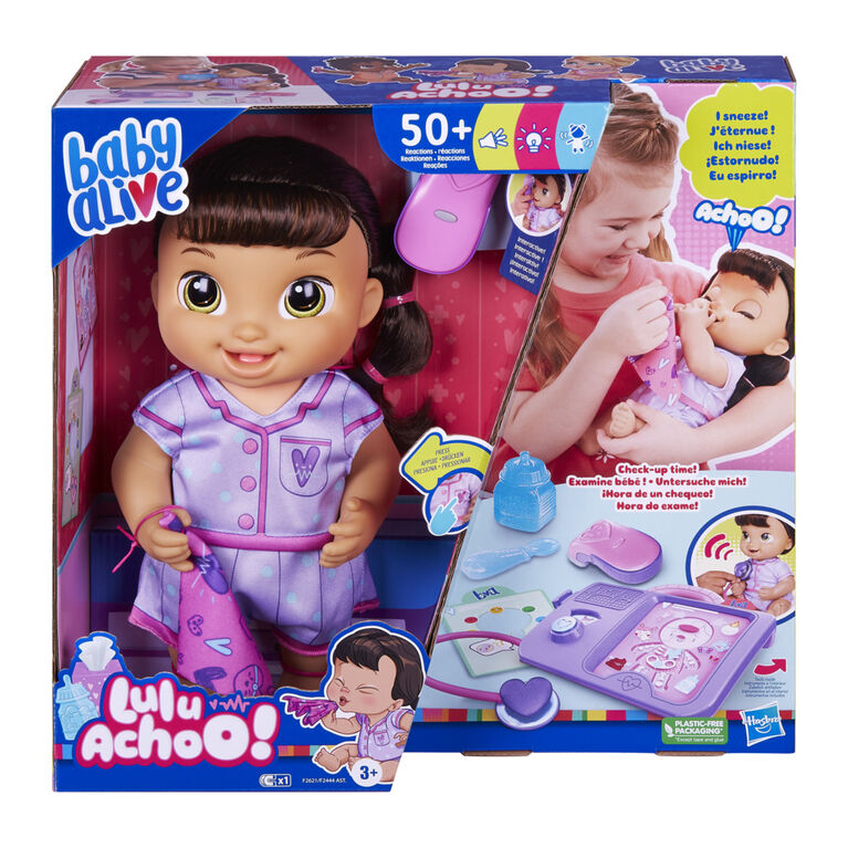 Baby Alive Lulu Achoo Doll, 12-Inch Interactive Doctor Play Toy