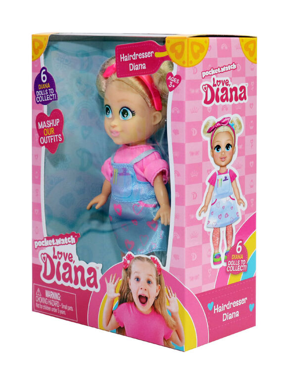 Love, Diana - 6" Hairdresser Diana Doll - English Edition