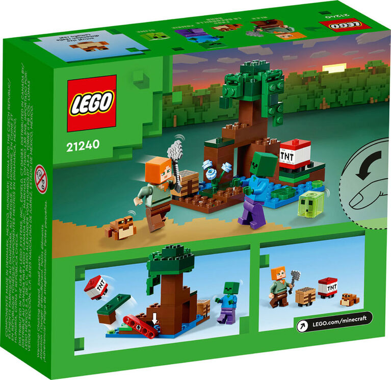 LEGO Minecraft The Swamp Adventure 21240 Building Toy Set (65 Pieces)