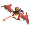 How To Train Your Dragon, Hookfang and Snotlout, Dragon with Armored Viking Figure